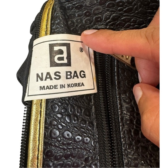 Vintage 80s Alentino NAS Abstract Metallic Patchwork Boho Glam Crossbody Bag - Picture 8 of 9